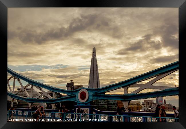 The Tower and The Shard Framed Print by Andrew Paul Myers