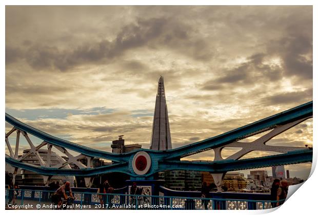 The Tower and The Shard Print by Andrew Paul Myers
