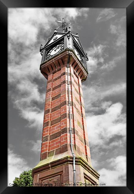 Clock Tower, Queens Park, Crewe. Framed Print by Ian Philip Jones