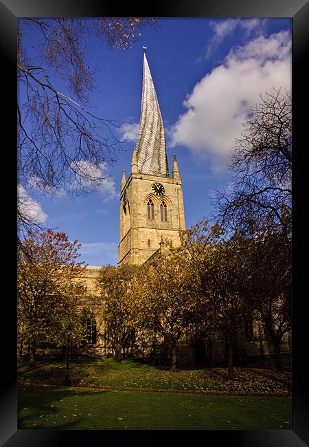 St Marys Parish Church crooked spire Chesterfield Framed Print by David French