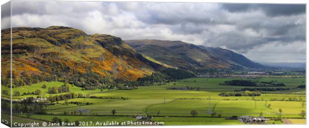 Majestic View of Scotland's Ochil Hills Canvas Print by Jane Braat