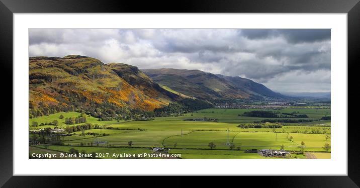 Majestic View of Scotland's Ochil Hills Framed Mounted Print by Jane Braat