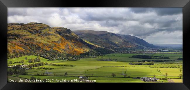Majestic View of Scotland's Ochil Hills Framed Print by Jane Braat