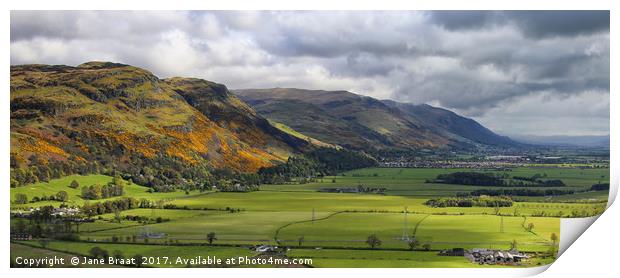 Majestic View of Scotland's Ochil Hills Print by Jane Braat