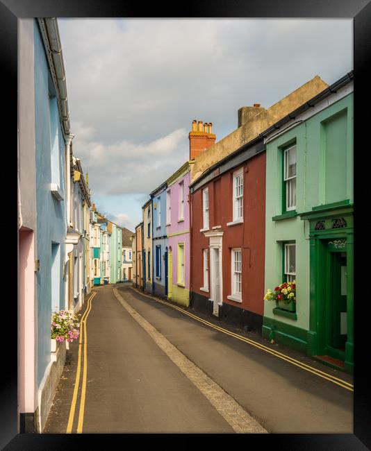 Colorful painted houses in Appledore, Devon Framed Print by Steve Heap