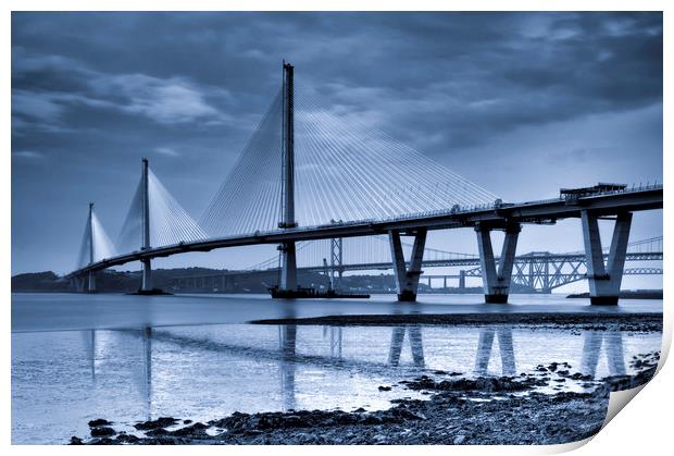 The Queensferry Crossing Print by Angela H