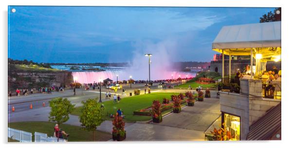 The Falls at Night Acrylic by Naylor's Photography