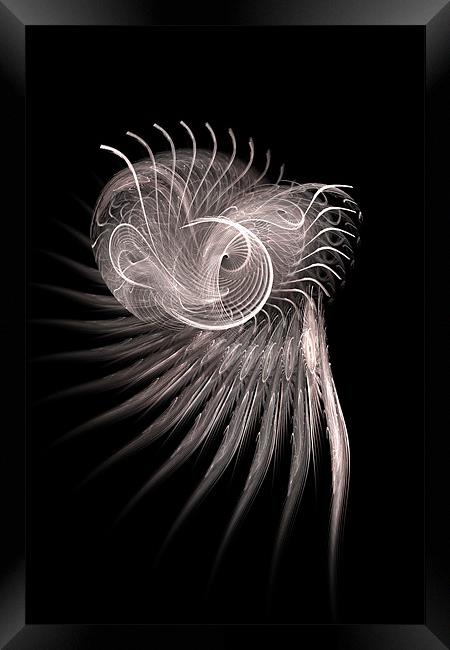 Deep Sea Fractal Framed Print by Ann Garrett