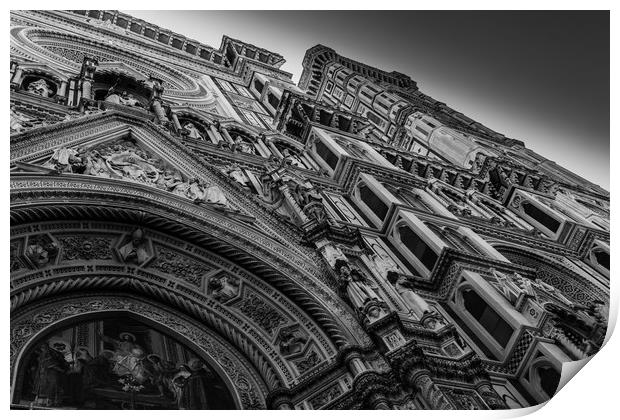 Cathedral of Santa Maria del Fiore front door Print by Julian Bowdidge