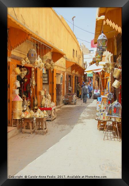 In the Medina, Fes Framed Print by Carole-Anne Fooks