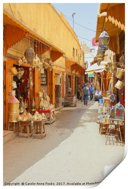 In the Medina, Fes Print by Carole-Anne Fooks