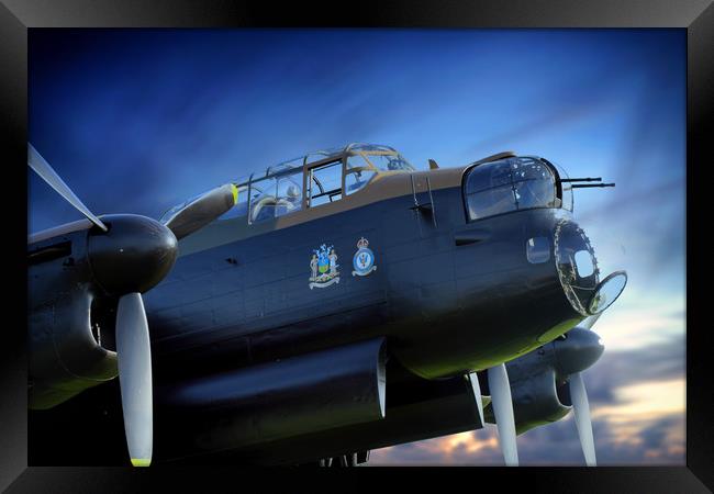Lancaster Bomber City of Sheffield Framed Print by J Biggadike