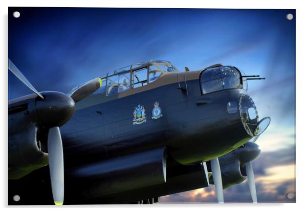 Lancaster Bomber City of Sheffield Acrylic by J Biggadike