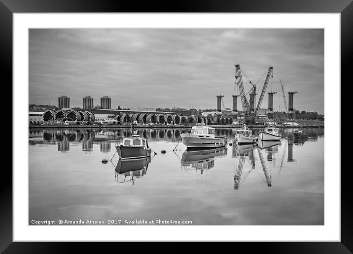  Hebburn Marina on the River Tyne Framed Mounted Print by AMANDA AINSLEY