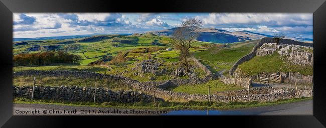 Winskill Stones and Penyghent Framed Print by Chris North
