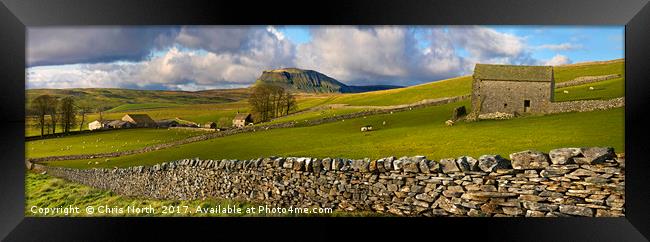 Pen-y-ghent in the Yorkshire Dales. Framed Print by Chris North