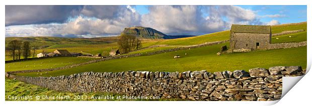 Pen-y-ghent in the Yorkshire Dales. Print by Chris North