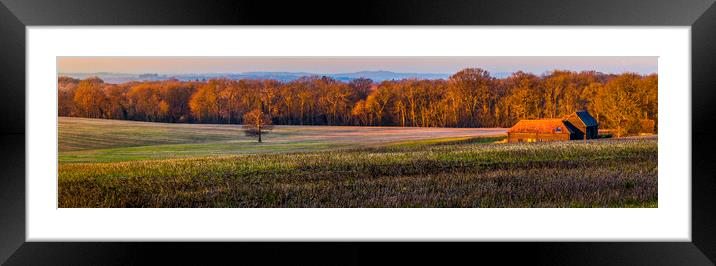 Sunrise farm Framed Mounted Print by Gary Schulze