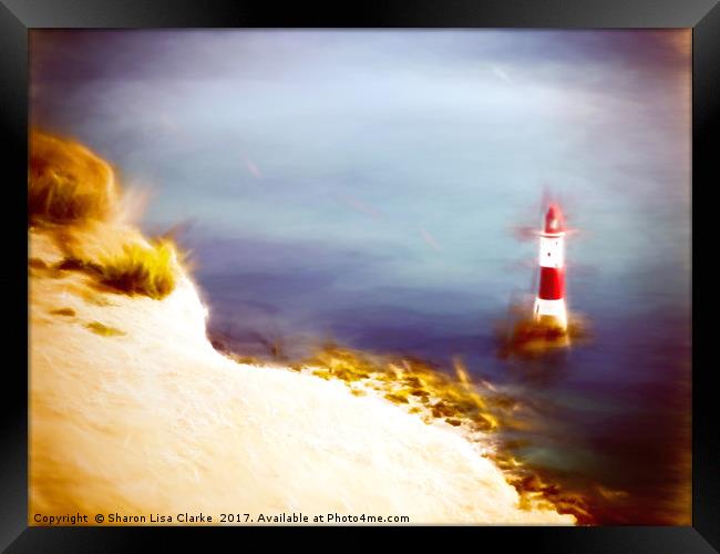 Beachy Head Lighthouse 2 Framed Print by Sharon Lisa Clarke
