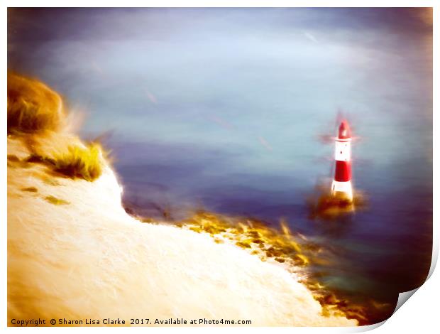 Beachy Head Lighthouse 2 Print by Sharon Lisa Clarke