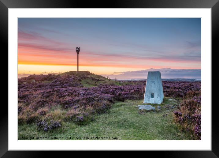 Danby Beacon, North York Moors  Framed Mounted Print by Martin Williams