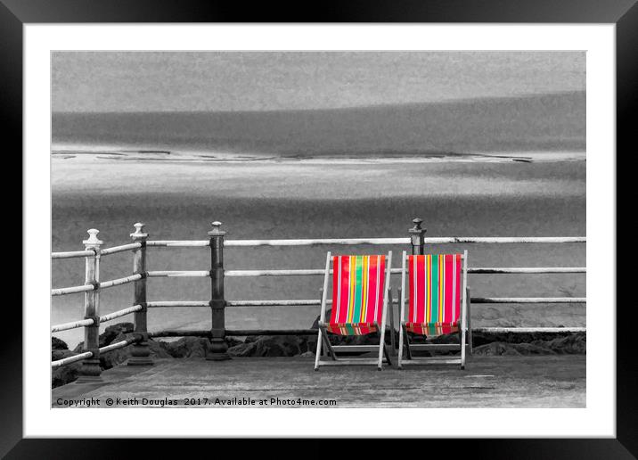 Seats for two Framed Mounted Print by Keith Douglas