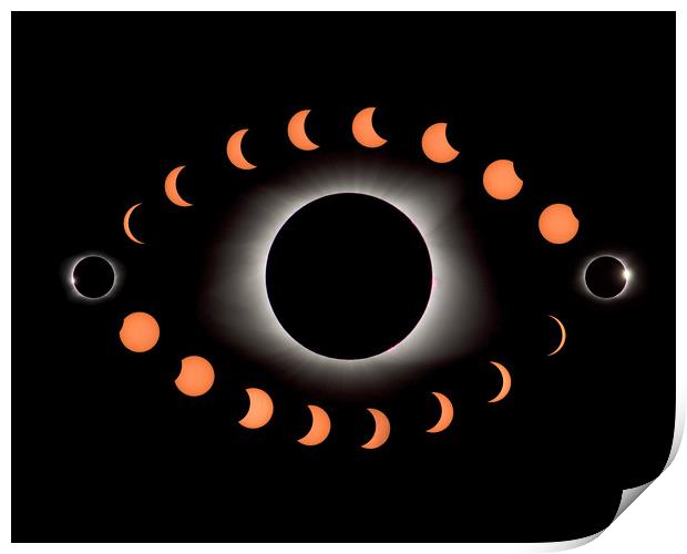 Solar Eclipse Montage Print by mark humpage