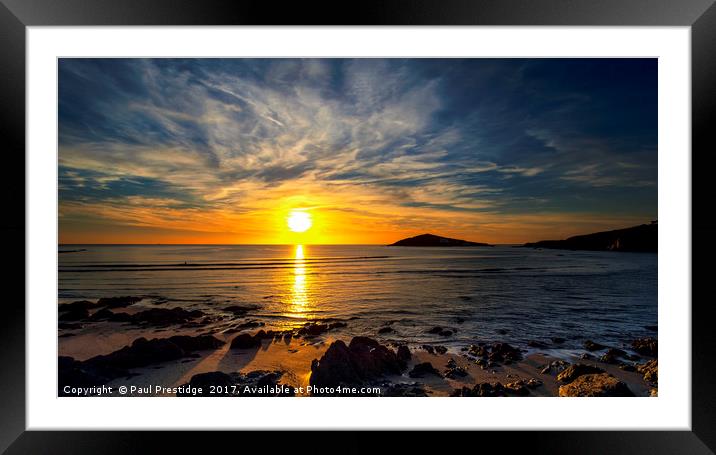 Majestic Sunset View Framed Mounted Print by Paul F Prestidge