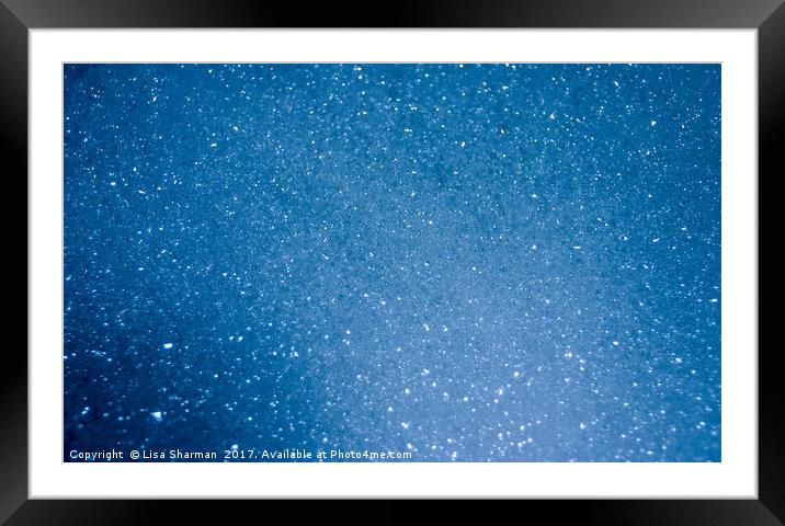 Blue bubbles Framed Mounted Print by  