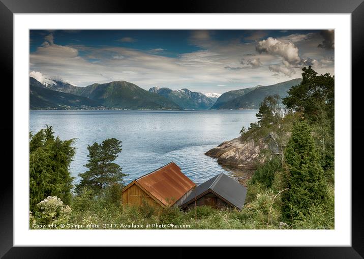 view on sognefjord in norway Framed Mounted Print by Chris Willemsen
