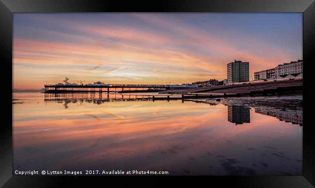 Herne Bay Seafront sunrise Framed Print by Wayne Lytton