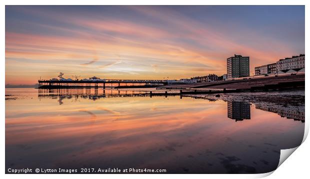 Herne Bay Seafront sunrise Print by Wayne Lytton