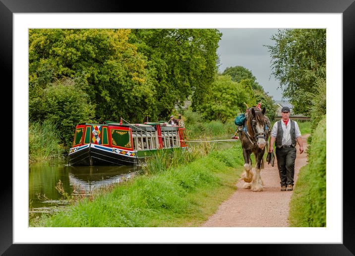 Tiverton canal boat Framed Mounted Print by Images of Devon