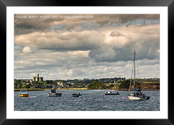 Warkworth Castle In Spring Framed Mounted Print by Reg K Atkinson