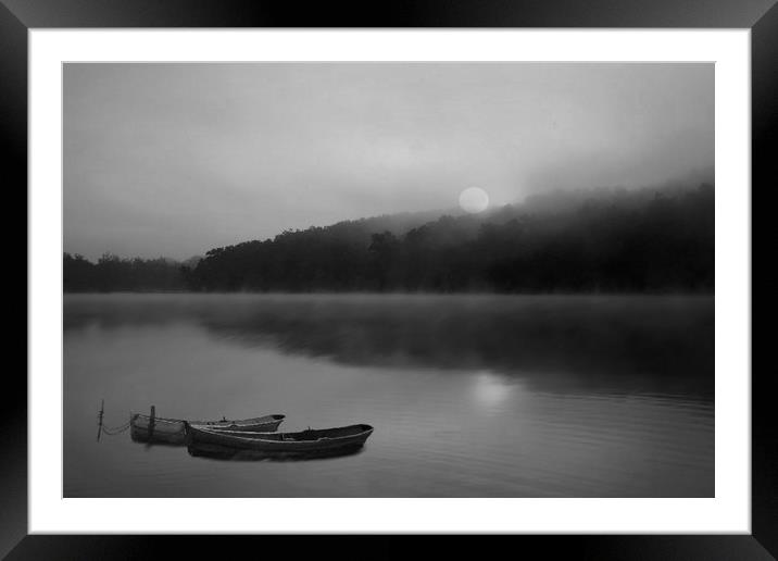 Mist and moonlight Framed Mounted Print by Henry Horton