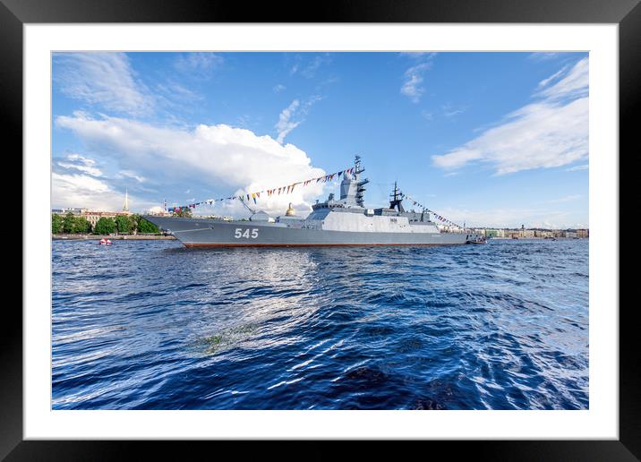 Corvette Stoykiy Navy of Russia  Framed Mounted Print by Dobrydnev Sergei
