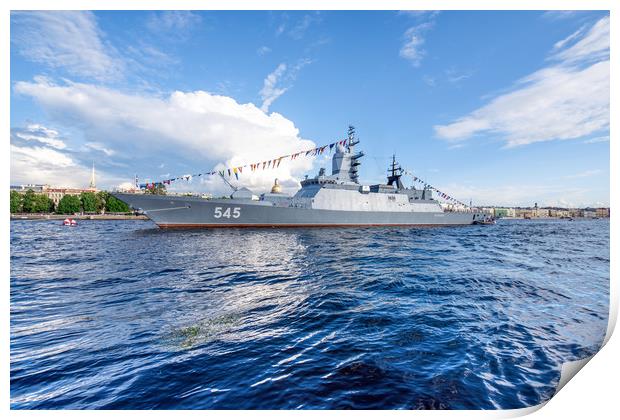 Corvette Stoykiy Navy of Russia  Print by Dobrydnev Sergei