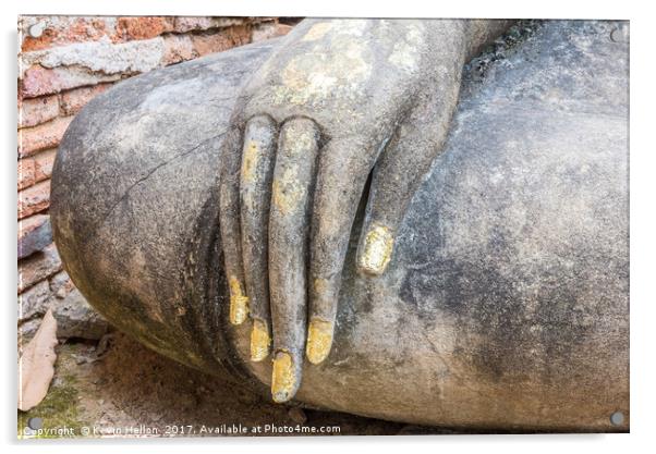 Hand of Buddha Acrylic by Kevin Hellon