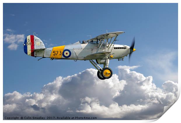 Hawker Nimrod I S1581/573 G-BWWK Print by Colin Smedley