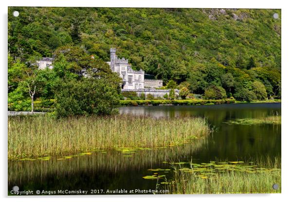 Kylemore Abbey in Connemara, County Galway Acrylic by Angus McComiskey