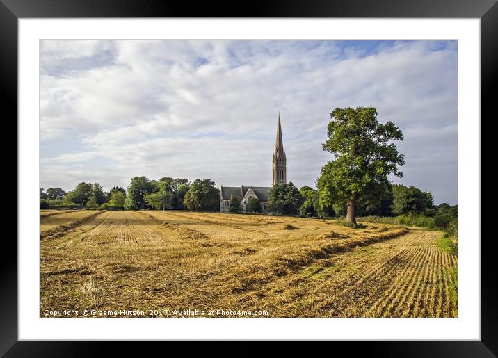 Church and Harvest Framed Mounted Print by Graeme Hutson