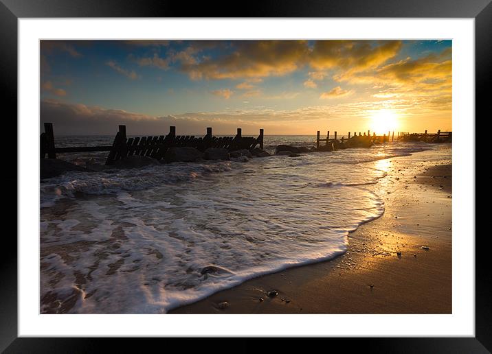 Sandy Shores Framed Mounted Print by Simon Wrigglesworth
