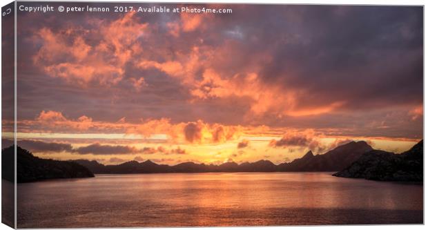 Blazing Skies Canvas Print by Peter Lennon