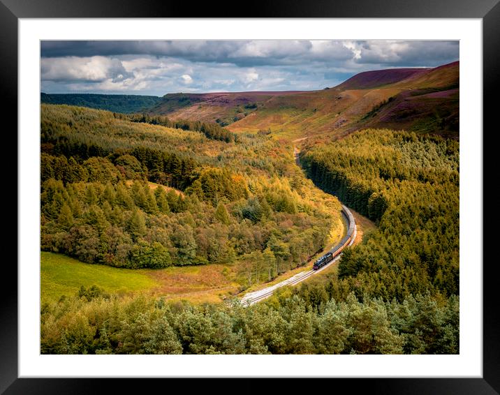 Majestic Steam Train Through Newton Dale Framed Mounted Print by Rick Bowden