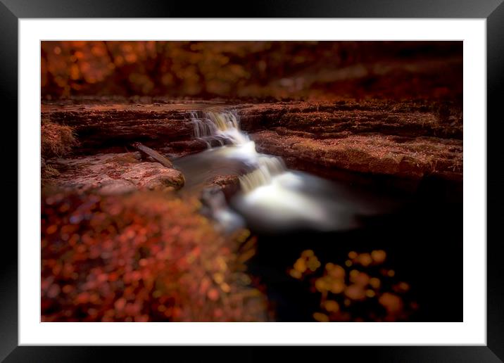 Waterfall on the Mellte river Framed Mounted Print by Leighton Collins