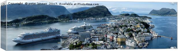 Simply Alesund Canvas Print by Peter Lennon