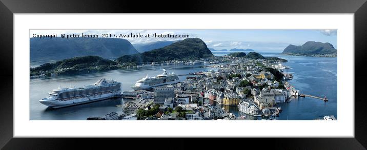 Simply Alesund Framed Mounted Print by Peter Lennon