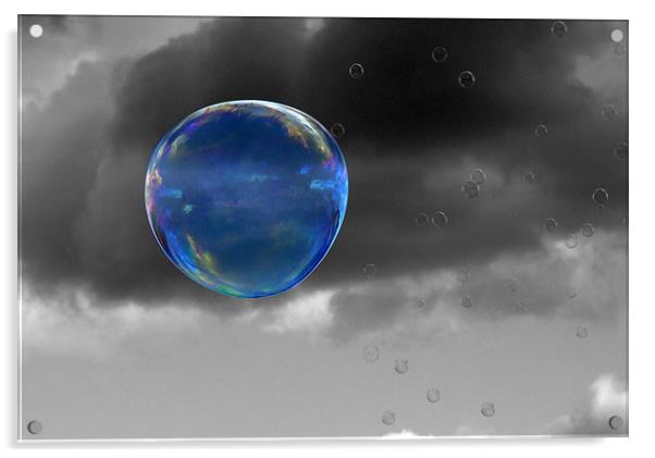 Blue Bubble Acrylic by Samantha Higgs