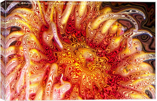 Sea Anemone Abstract Canvas Print by Robert M. Vera