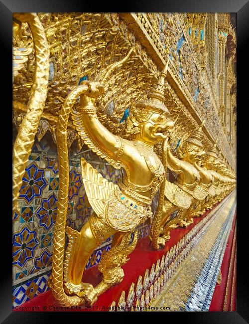 Temple's Gold Framed Print by Cherene Ellis